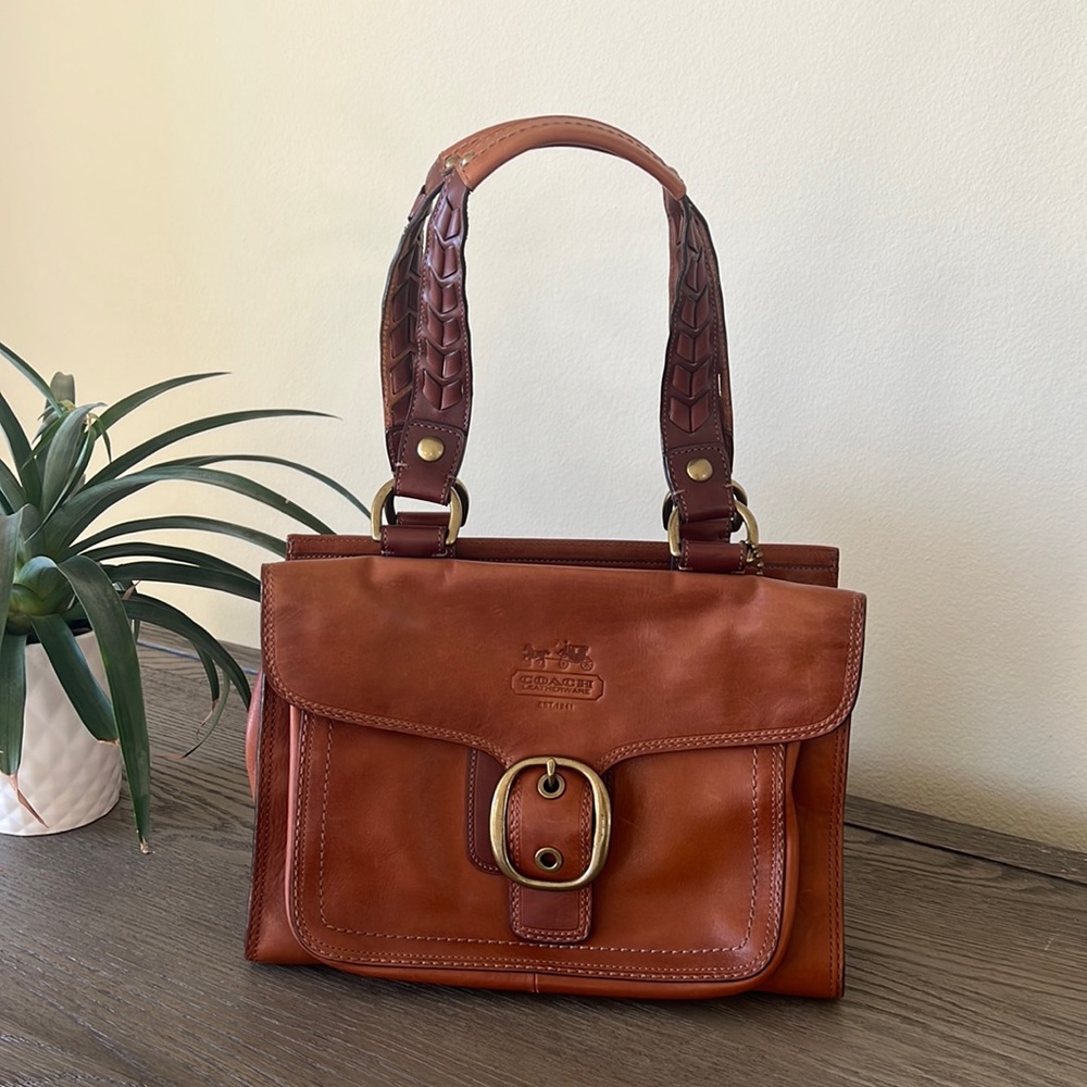 Coach Bleeker Street Leather Tote in Cognac 🤎